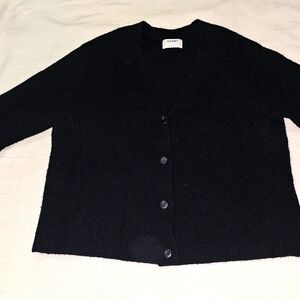 Black fuzzy cardigan